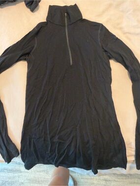 Icebreaker Black Merino 260 Zip-Front Hoodie